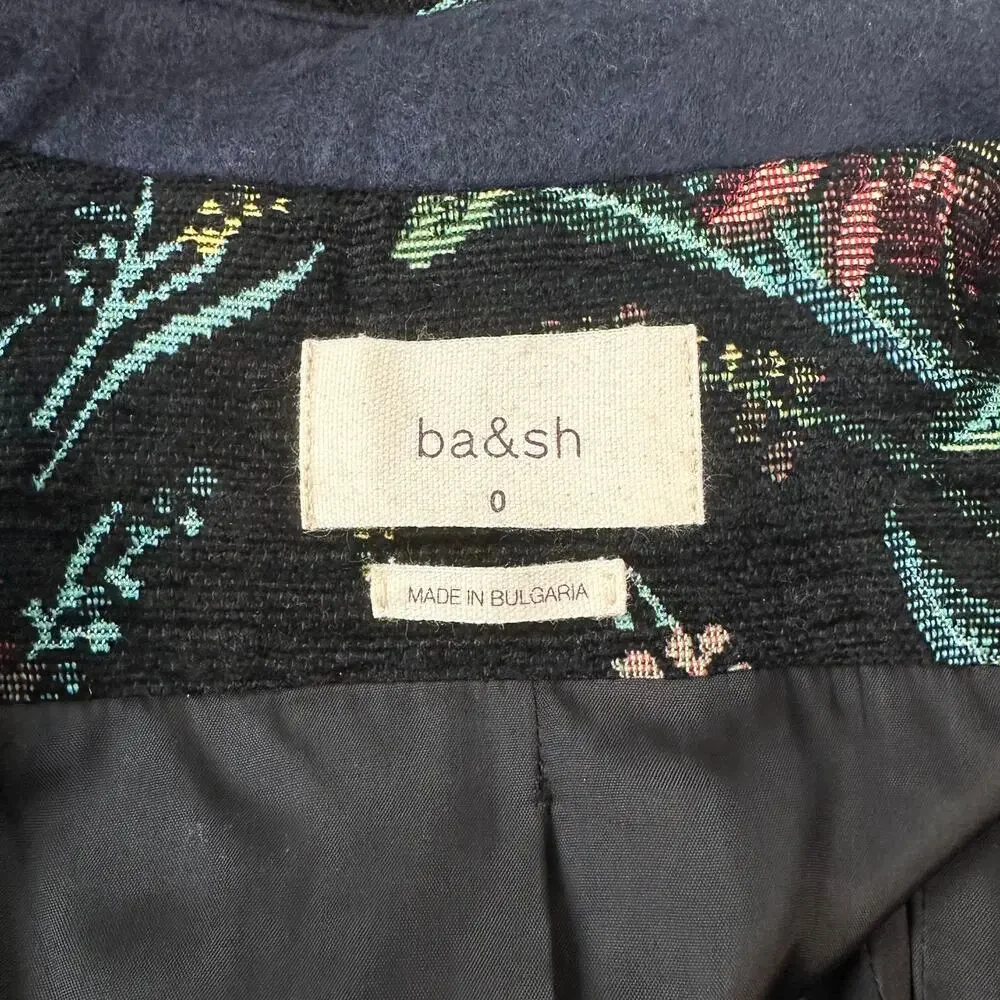 Ba&sh Wylie Floral Tapestry Coat Double Breasted Jacquard Brocade Jacket, XS - Picture 15 of 16